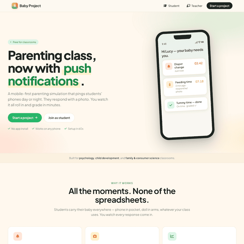 Baby Project Tracker