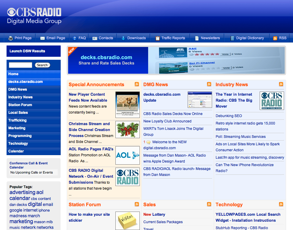 CBS Radio Corporate Intranet