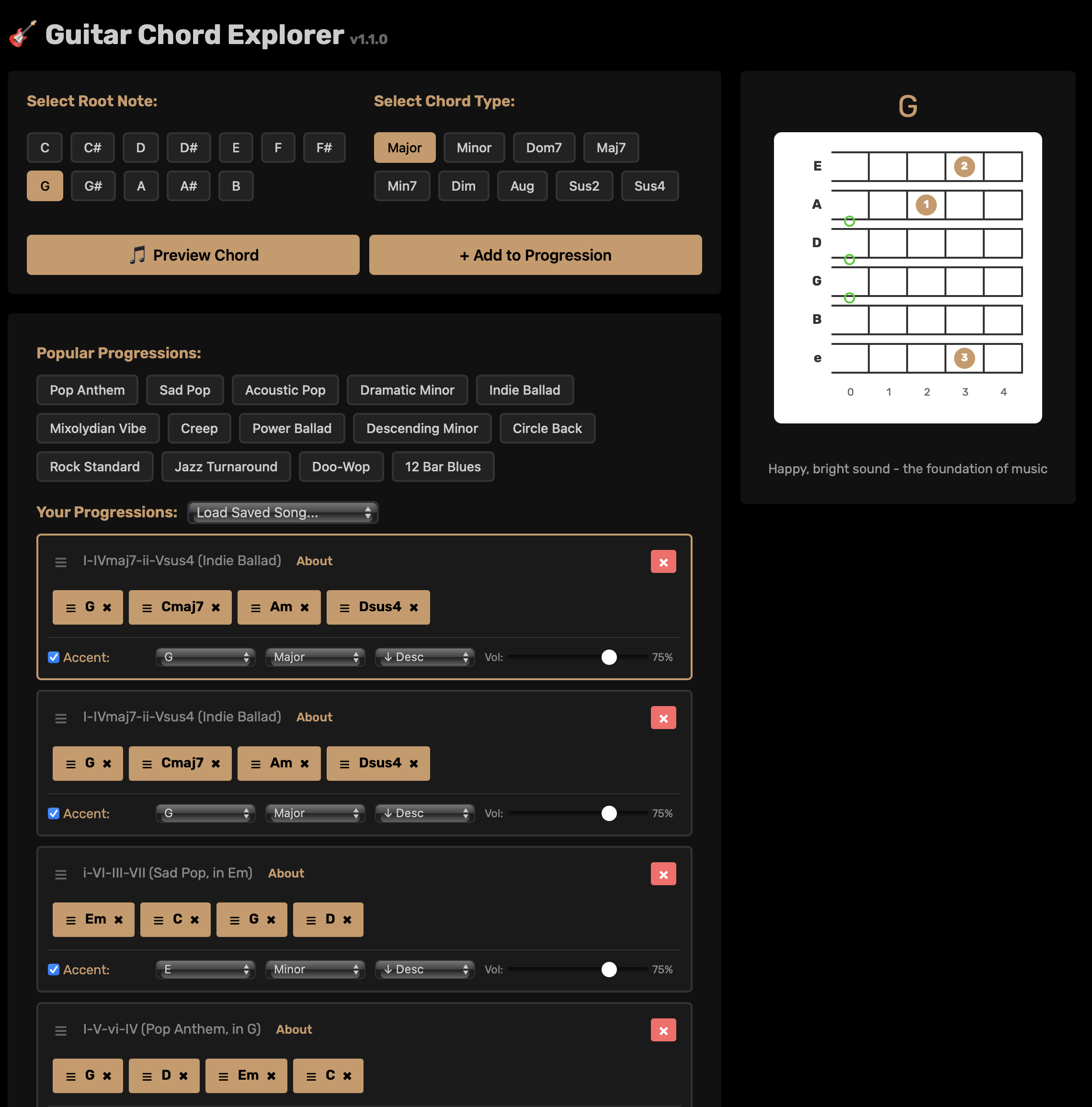 🎸 Guitar Chord Explorer